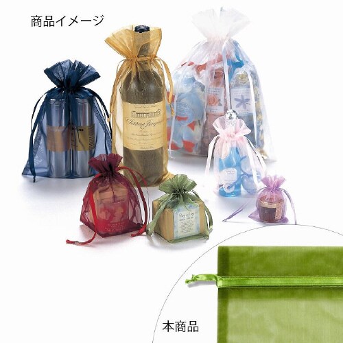 オーガンジーバッグ L オリーブ 10枚入