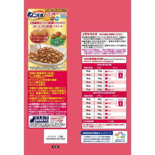 ねこ元気腎臓の健康維持用20歳を過ぎても