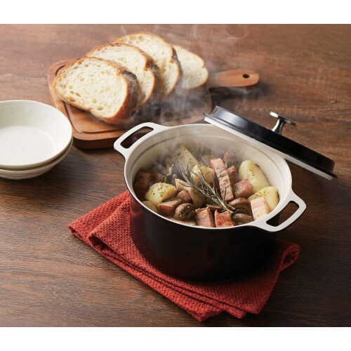 無水調理ができる 両手鍋 18cm