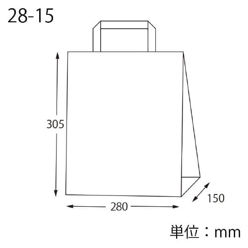 手提げトゥーゴーバッグ28−15未晒無地25枚×8