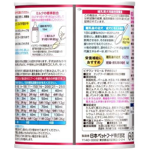 ビタワンマミール 子犬のミルク