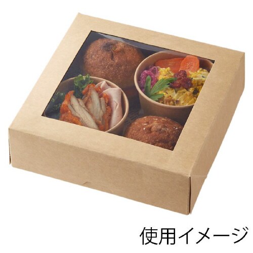 窓付ランチボックス18−18未晒無地10枚×10