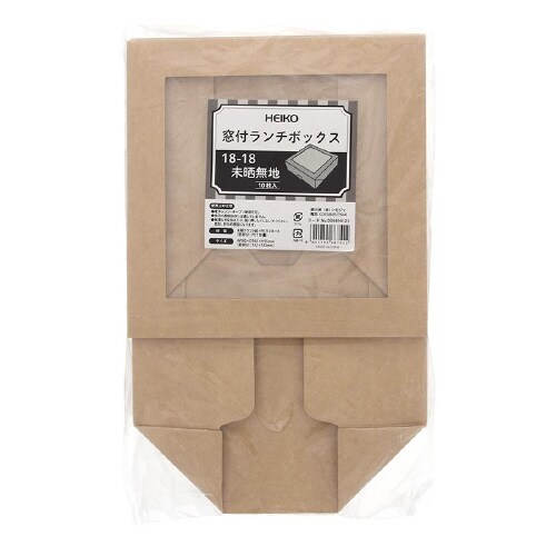 窓付ランチボックス18−18未晒無地10枚×10