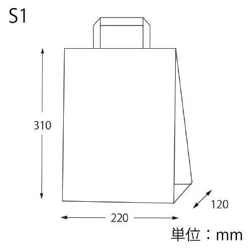 H25チャームバッグ S1 未晒無地 50枚×6