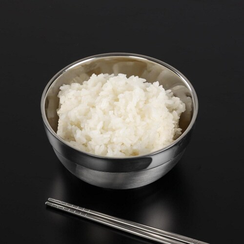 韓味家 ダブルステンレス 茶碗 13cm×3