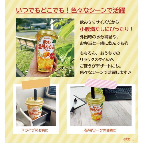 【冷蔵】たらみ 飲む温州みかんゼリー 15本