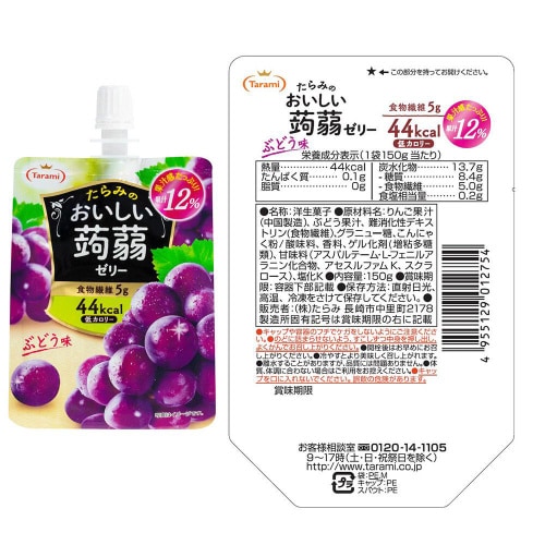 たらみ おいしい蒟蒻ゼリー 150g 3種X6個