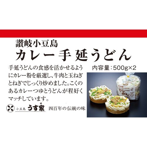 【冷凍】うす家 カレー手延べうどん 2食入10袋