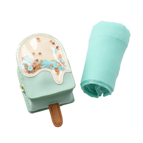 バッグチャームエコバッグアイス ライトグリーン×6