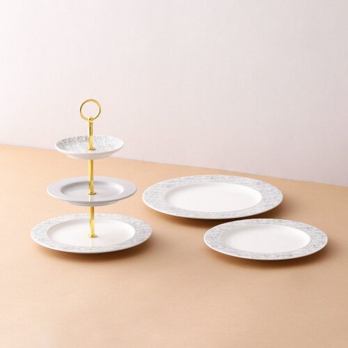 ツイード プレートM グレー×2