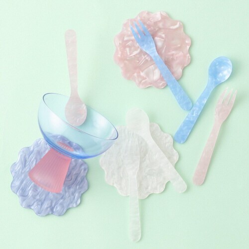 バイカラーデザートグラス ブルー×ピンク×2