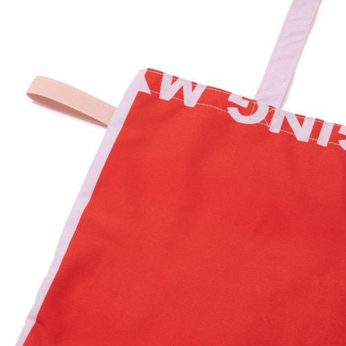 バイカラー 保冷エコバッグ レッド×5