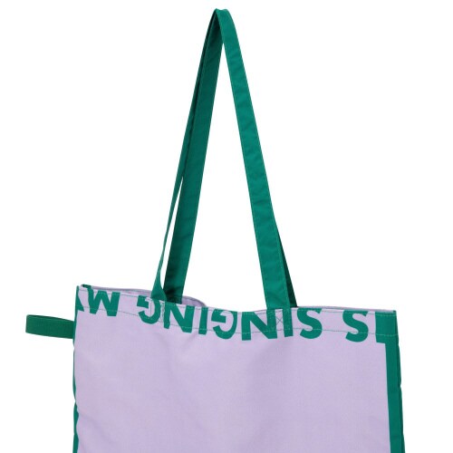 バイカラー 保冷エコバッグ パープル×5