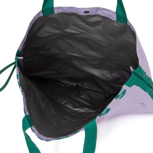 バイカラー 保冷エコバッグ パープル×5