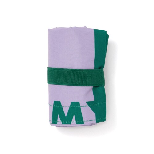 バイカラー 保冷エコバッグ パープル×5