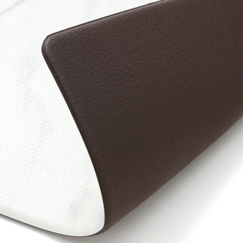 PVCキッチンマットマーブルS ホワイトグレー×2