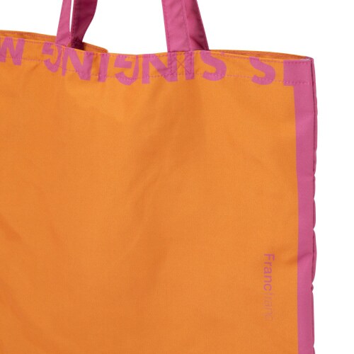 バイカラー 保冷エコバッグ オレンジ×5
