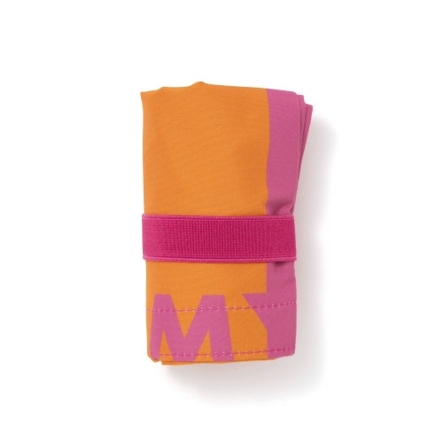 バイカラー 保冷エコバッグ オレンジ×5