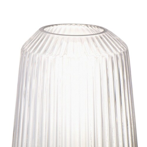 ストライプ フラワーベース イエローグレー