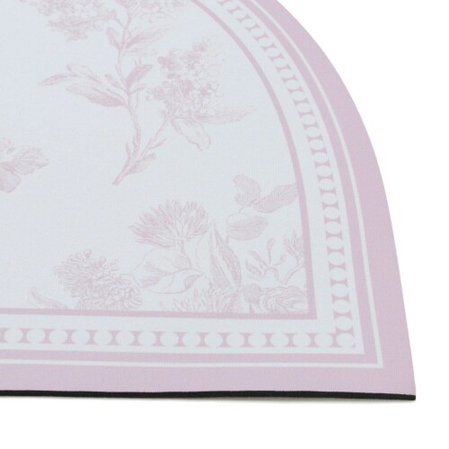 珪藻土入りソフトバスマット 半円形 ピンク×2