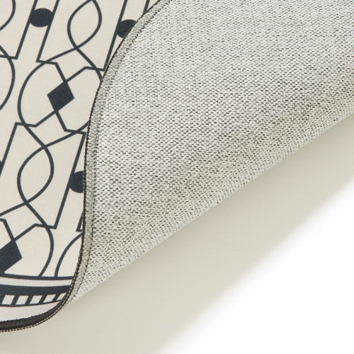 オーバルプリント キッチンマット S タイル×2