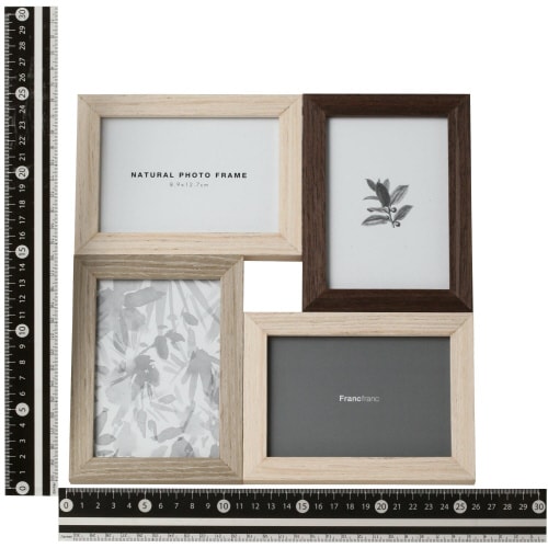ナチュラル フォトフレーム 4面 ミックス×3