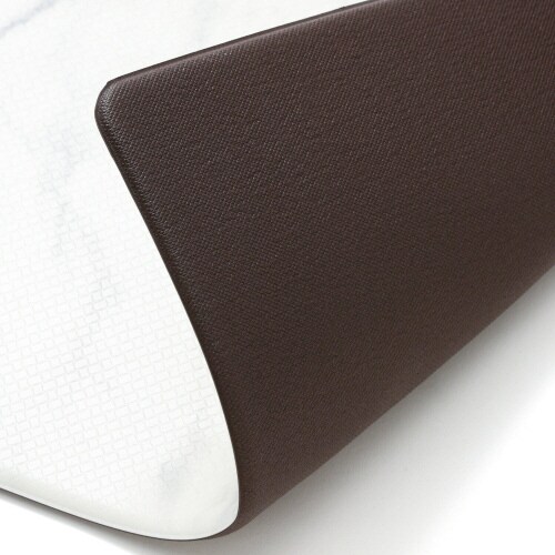 PVCキッチンマットマーブルM ホワイトグレー×2