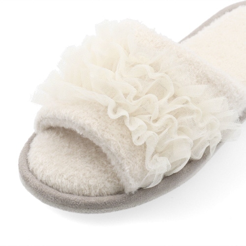 フリルルームシューズ アイボリー×2