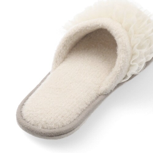 フリルルームシューズ アイボリー×2