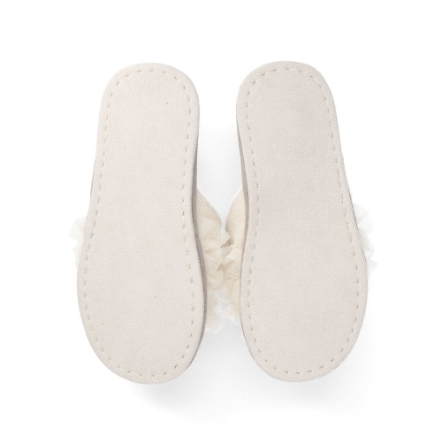 フリルルームシューズ アイボリー×2