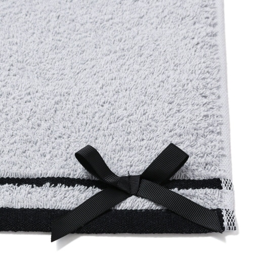 吸水速乾 フェイスタオル リボン グレー×3