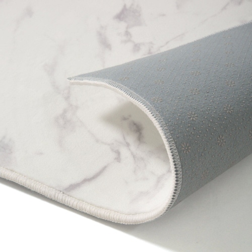 デザインプリントマット マーブル ホワイト×2