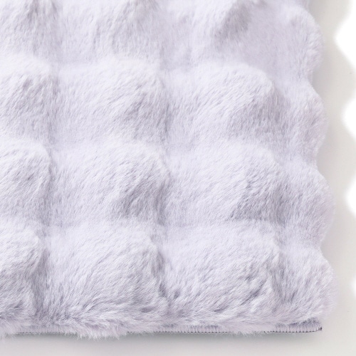 低反発 ポコモコファー ラグ 1400 パープル