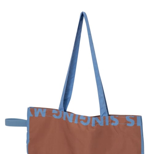 バイカラー 保冷エコバッグ ブラウン×5