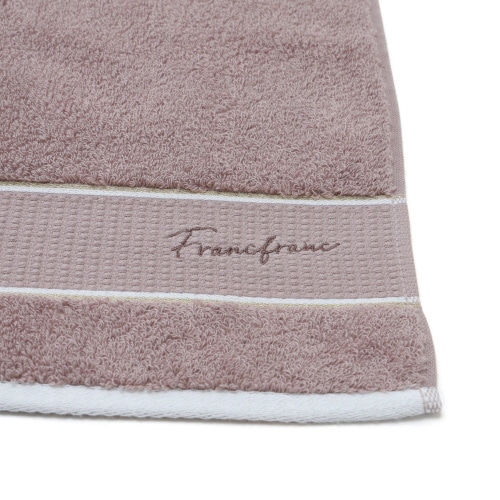 抗菌防臭 ロゴ フェイスタオル ブラウン×2