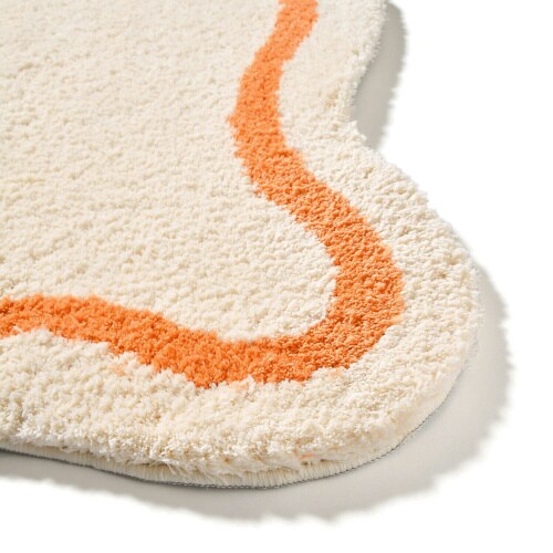 ウェーブラインラグ 2000×1400 アイボリー