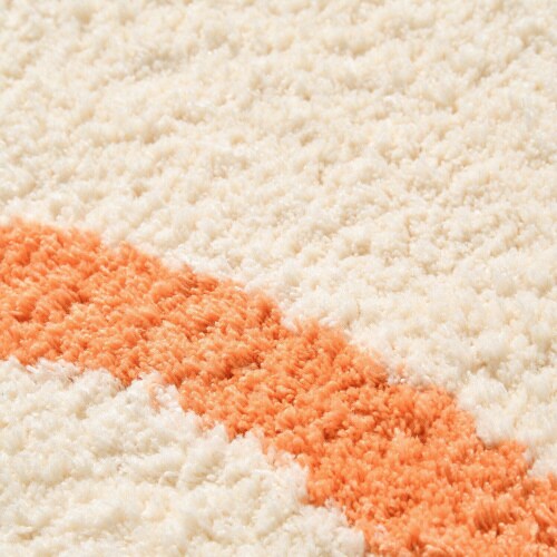 ウェーブラインラグ 2000×1400 アイボリー