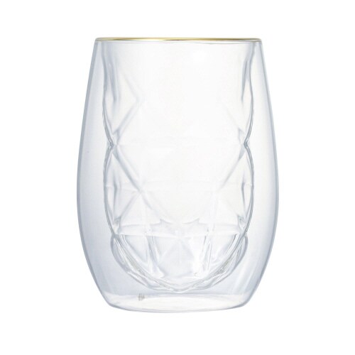 ダイヤ ダブルウォールグラス クリア×2