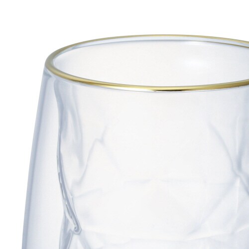 ダイヤ ダブルウォールグラス クリア×2