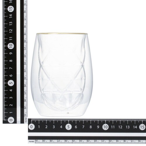 ダイヤ ダブルウォールグラス クリア×2