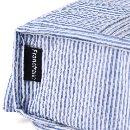 フリル ティッシュカバー ブルー×6