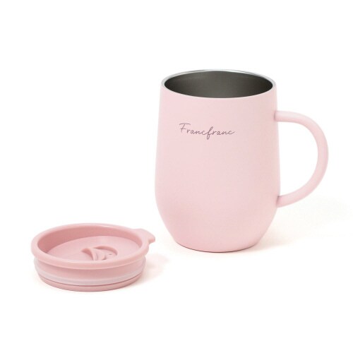 フタ付き ステンレスサーモマグ ピンク×4