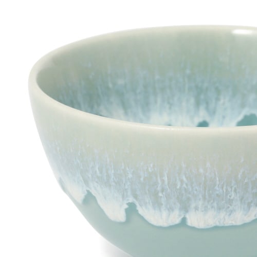 美濃焼 飯碗 流し グリーン×3