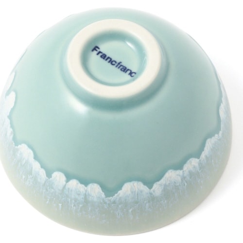 美濃焼 飯碗 流し グリーン×3