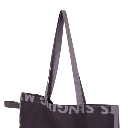 バイカラー 保冷エコバッグ ブラック×5