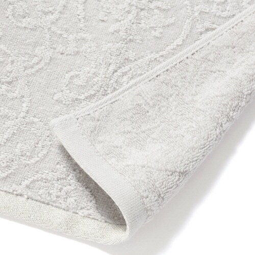 抗菌防臭 オーナメント フェイスタオル グレー×2