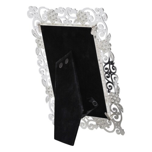 サリーフレーム フラワー シルバー×3