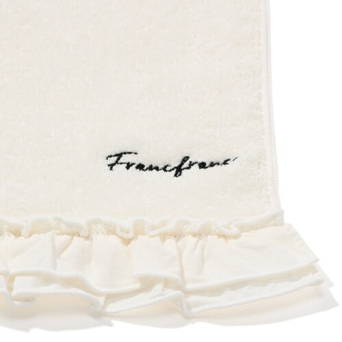 フリルフェイスタオル ホワイト×2