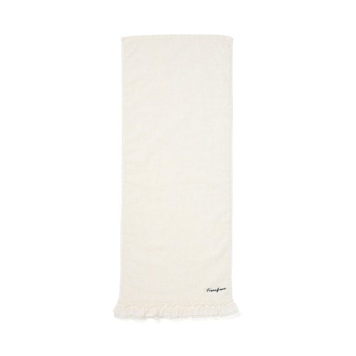 フリルフェイスタオル ホワイト×2