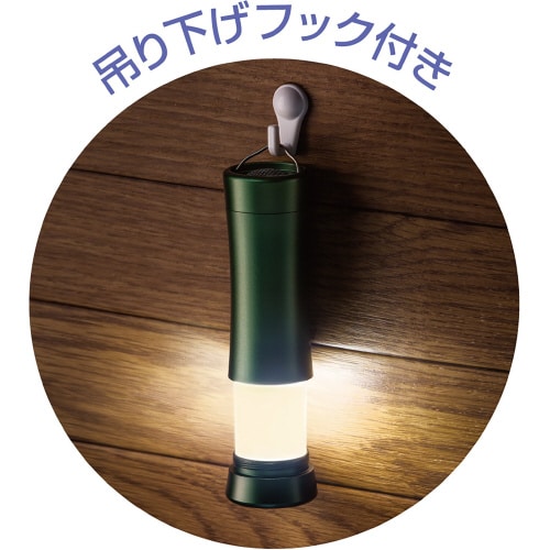 LEDランタン付きライト モスグリーン
